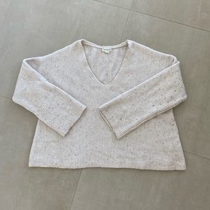 Treasure & Bond Tan V Neck Sweater L